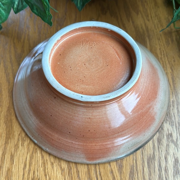 3D Gecko Lizard Studio Art Pottery Stoneware Bowl 8.5” Artist Signed Dyer - Picture 6 of 12